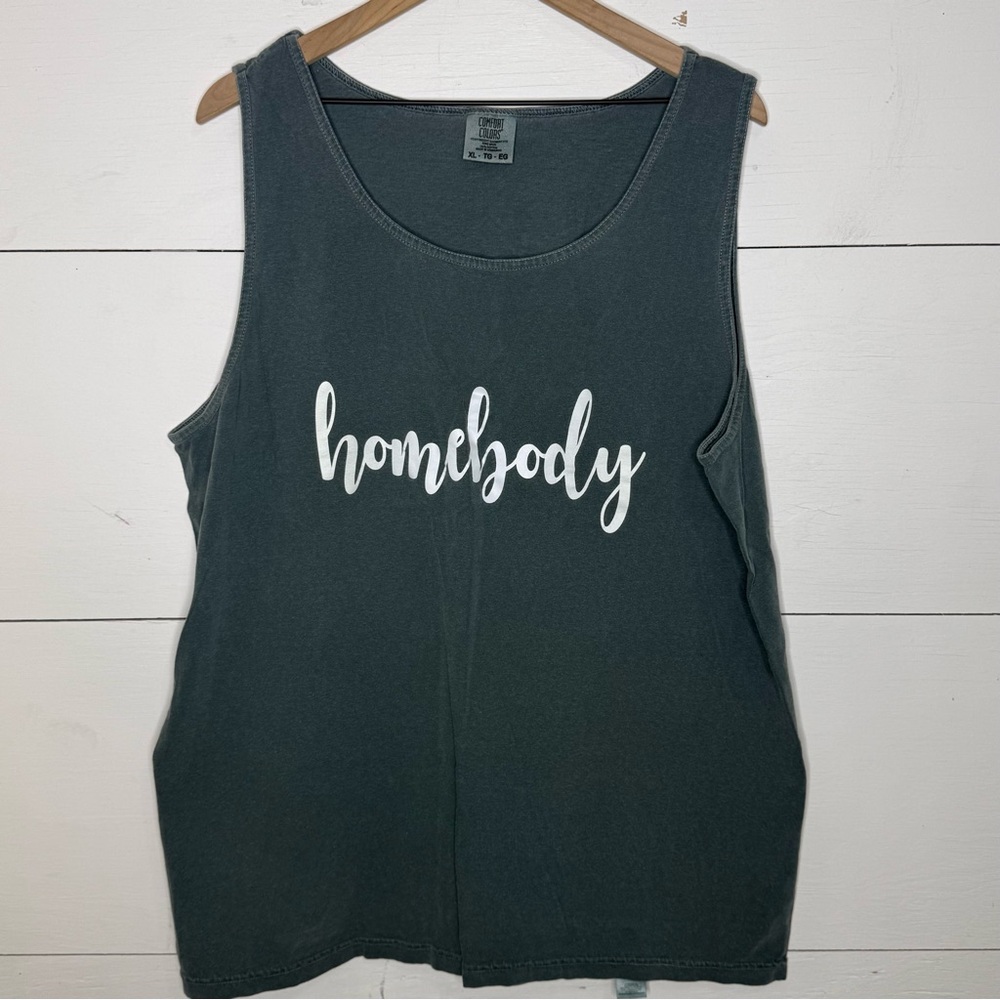 Comfort Colors • Green Homebody Tank Top Size XL